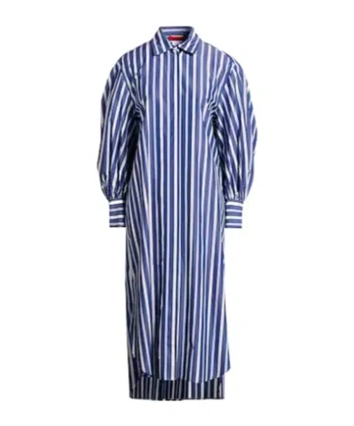 Maxco. Striped Denim Shirt Dress In Multi