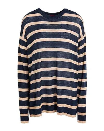 Maxco. Striped Knit Top In Black