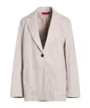 Maxco. Striped Single-breasted Suit In White