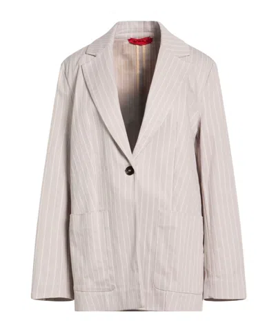 Maxco. Striped Single-breasted Suit In White