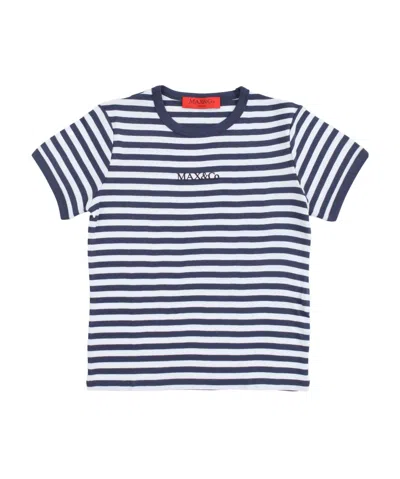 Maxco. Striped T-shirt In White