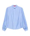 Maxco. Striped Textured Shirt In Blue