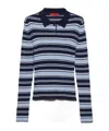 Maxco. Striped Turtleneck Sweater In Black