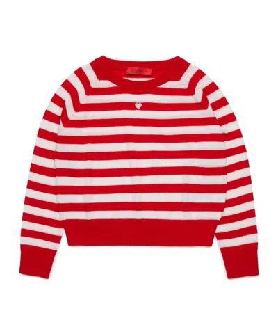 Maxco. Striped Wool Sweater In Red