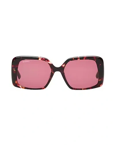 Maxco. Tortoiseshell Square Sunglasses In Pink