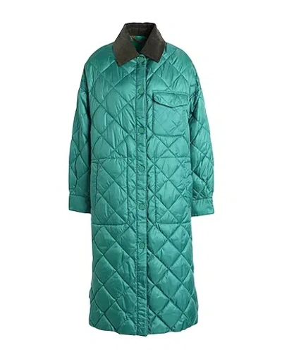 Maxco. Two-sided Suede Color-block Jacket In Green