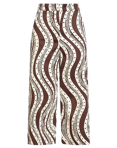 Maxco. Two-tone High-waisted Wide-leg Trousers In Multi