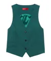 Maxco. V-neck Vest In Green
