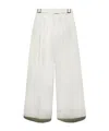 Maxco. Wide-leg Brushed Casual Pants In White