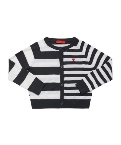 Maxco. Wool Knit Cardigan In Black