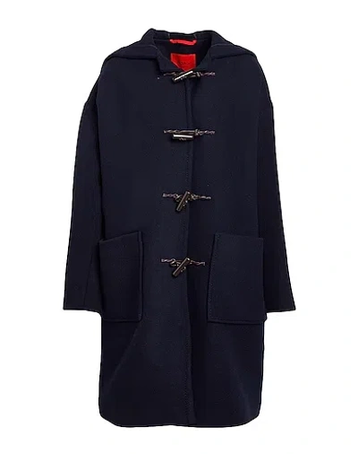 Maxco. Wool Long Hooded Coat In Black