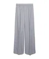 Maxco. Wool Wide-leg Casual Pants In Gray