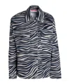 Maxco. Zebra Print Denim Jacket In Black