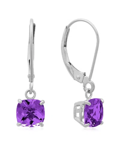 Maxcolor 10k 1.60 Ct. Tw. Amethyst Earrings