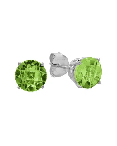 Maxcolor 10k 1.70 Ct. Tw. Peridot Studs In Green