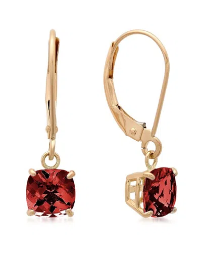 Maxcolor 10k 1.90 Ct. Tw. Garnet Earrings