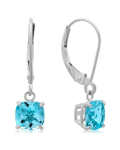 Maxcolor 10k 2.00 Ct. Tw. Blue Topaz Earrings