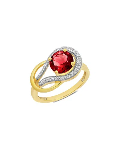 Maxcolor 10k 2.23 Ct. Tw. Diamond & Lab-grown Ruby Eternity Ring
