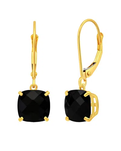 Maxcolor 10k 2.80 Ct. Tw. Onyx Earrings