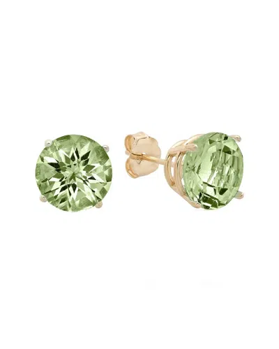 Maxcolor 10k 3.40 Ct. Tw. Green Amethyst Studs