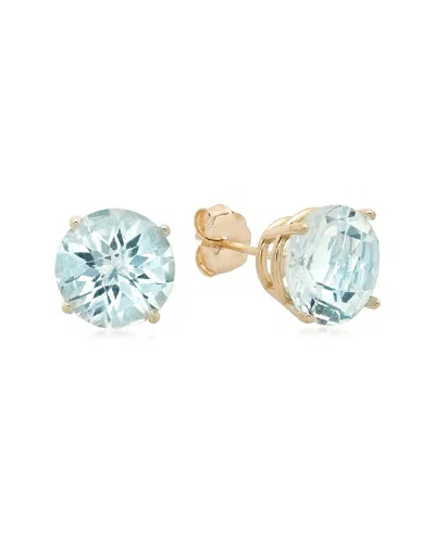 Maxcolor 10k 3.60 Ct. Tw. Aquamarine Studs