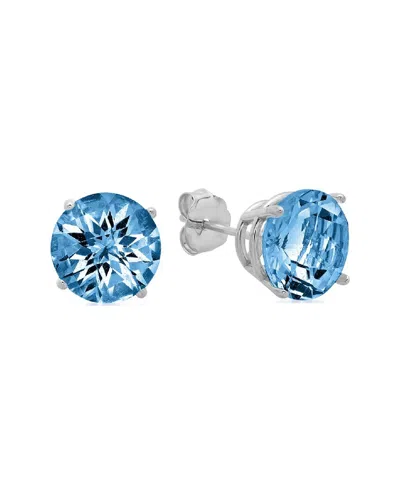Maxcolor 10k 4.10 Ct. Tw. Londen Blue Topaz Studs