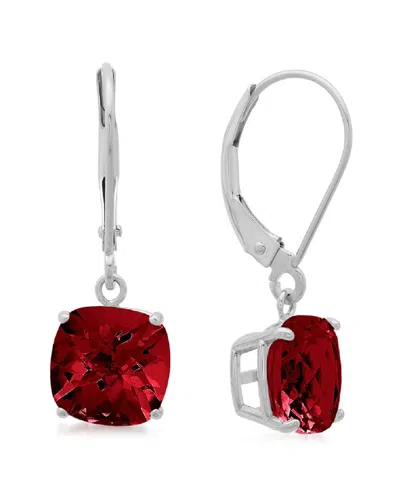 Maxcolor 10k 4.20 Ct. Tw. Garnet Earrings