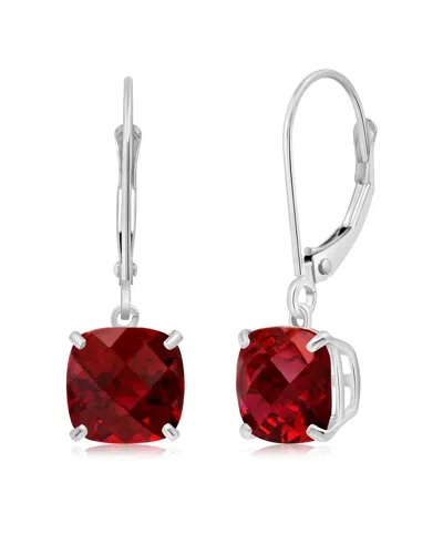Maxcolor 10k 4.50 Ct. Tw. Lab-grown Ruby Earrings