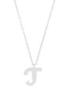 Maxcolor 10k  Initial Necklace In Metallic