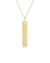 Maxcolor 14k 0.07 Ct. Tw. Aquamarine Pendant Necklace
