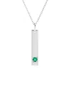 Maxcolor 14k 0.07 Ct. Tw. Lab-grown Emerald Pendant Necklace