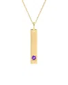 Maxcolor 14k 0.08 Ct. Tw. Amethyst Pendant Necklace