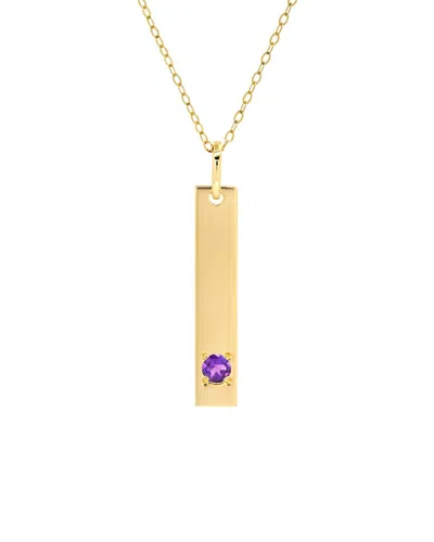 Maxcolor 14k 0.08 Ct. Tw. Amethyst Pendant Necklace