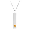 Maxcolor 14k 0.08 Ct. Tw. Citrine Pendant Necklace