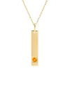 Maxcolor 14k 0.08 Ct. Tw. Citrine Pendant Necklace