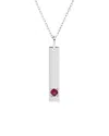 Maxcolor 14k 0.09 Ct. Tw. Lab-grown Ruby Pendant Necklace