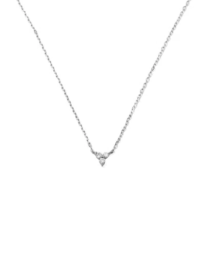 Maxcolor 14k 0.12 Ct. Tw. Lab-grown Diamond Solitaire Necklace In Metallic