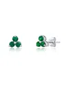 Maxcolor 14k 0.30 Ct. Tw. Lab-grown Emerald Studs