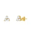 Maxcolor 14k 0.35 Ct. Tw. Lab-grown White Sapphire Studs