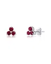 Maxcolor 14k 0.35 Ct. Tw. Lab-grown Ruby Studs In Multi