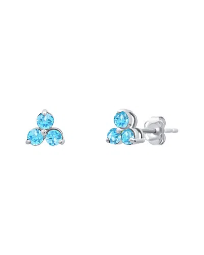Maxcolor 14k 0.40 Ct. Tw. Swiss Blue Topaz Studs