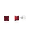 Maxcolor 14k 0.70 Ct. Tw. Lab-grown Ruby Studs In Red