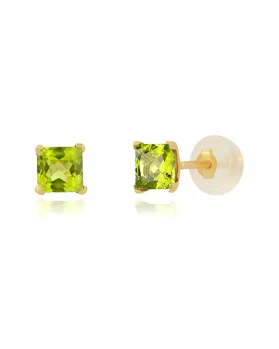 MAXCOLOR MAXCOLOR 14K 0.70 CT. TW. PERIDOT STUDS