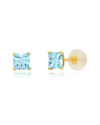 Maxcolor 14k 0.75 Ct. Tw. Swiss Blue Topaz Studs