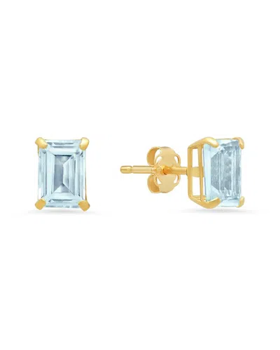 Maxcolor 14k 1.30 Ct. Tw. Aquamarine Studs
