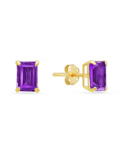 Maxcolor 14k 1.50 Ct. Tw. Amethyst Studs