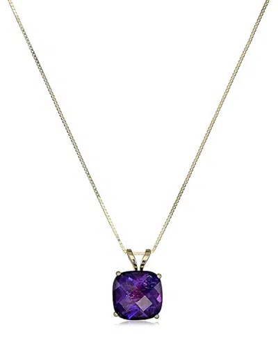 Maxcolor 14k 1.60 Ct. Tw. Amethyst Pendant Necklace