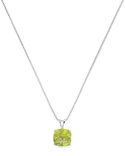 Maxcolor 14k 1.75 Ct. Tw. Peridot Pendant Necklace