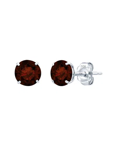 Maxcolor 14k 1.80 Ct. Tw. Garnet Stud Earrings In Multi