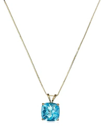 Maxcolor 14k 2.05 Ct. Tw. Swiss Blue Topaz Pendant Necklace